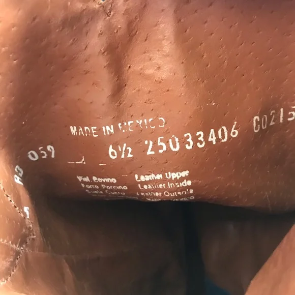 American Rebel Boot Co Elvis Presley Blue Suede leather Boots Fringe Size 6.5 - Picture 10 of 10